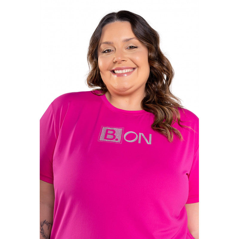 B.ON Plus Size Women's Shirt - Print Pink