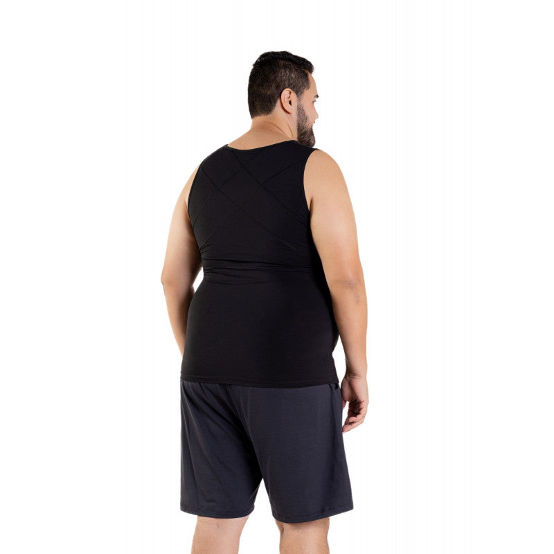 B.ON Plus Size Posture Correction Tank Top Shirt - Black - Unisex