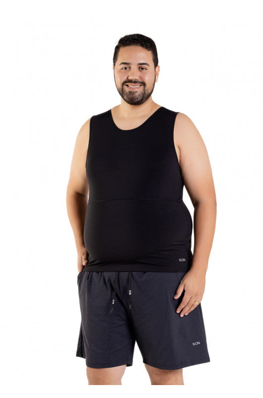 B.ON Plus Size Posture Correction Tank Top Shirt - Black - Unisex