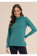 B.ON Women's Turtleneck Top - Green