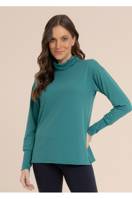 B.ON Women's Turtleneck Top - Green