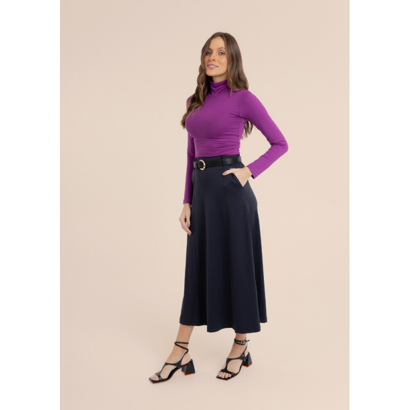 B.ON Women's Turtleneck Top - Purple