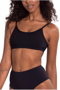 B.ON Women's Bra Top with Straps and Adjusters in Black