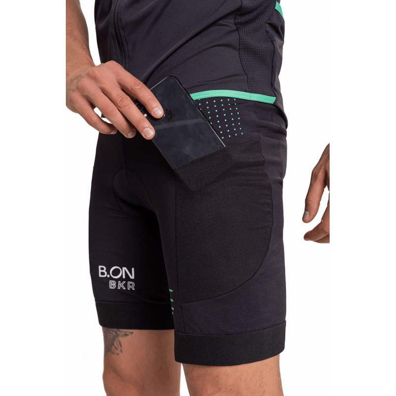 B.ON Men's Bermuda Cycling shorts - Black and Green