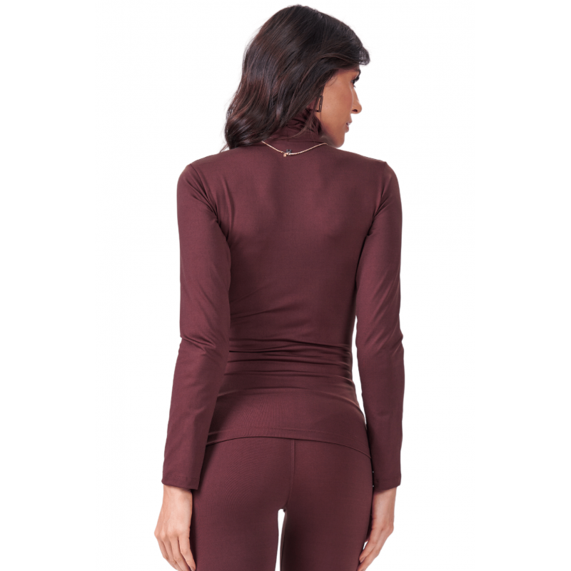 B.ON Women's Turtleneck Top - Brown