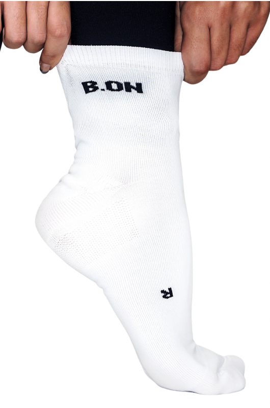 B.ON Unisex Low Top Socks - White