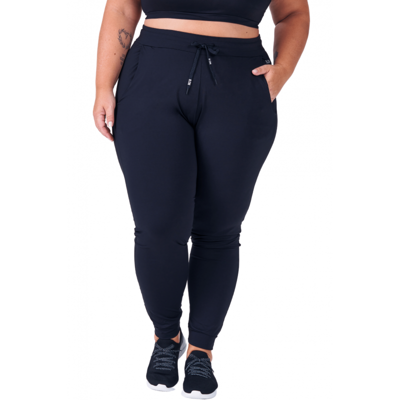 B.ON Plus Size Women's Jogger Pants - Black