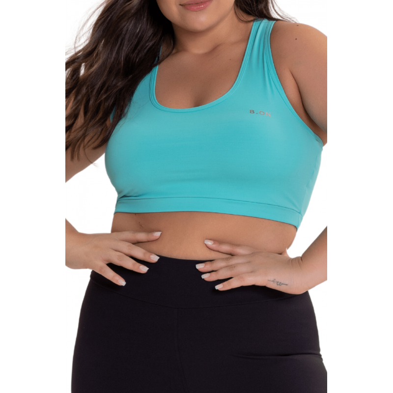 B.ON Plus Size Women's Basic Top - Aqua Green