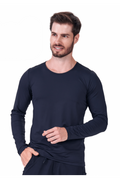 B.ON Men's Basic Long Sleeve Shirt - Black
