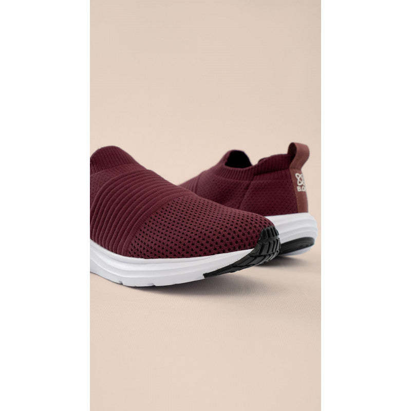 B.ON UNISEX LIGHTWEIGHT AURA TENNIS SHOES - BURGUNDY