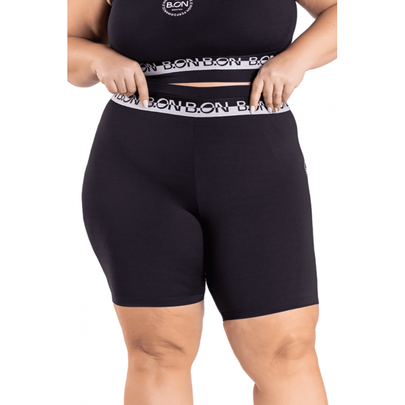 B.ON Plus Size Women's Bermuda Shorts - Black