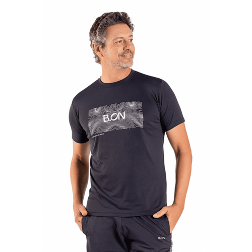 B.ON Men's Basic Black T-shirt - Antiviral Technology