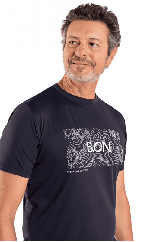 B.ON Men's Basic Black T-shirt - Antiviral Technology