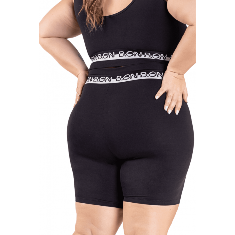 B.ON Plus Size Women's Bermuda Shorts - Black