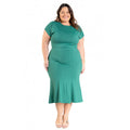 B.ON Plus Size Women's Skirt - Emerald Green