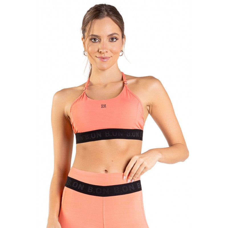 B.ON Women's Top - Coral Tulle Back Detail