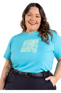 B.ON Plus Size Women's Shirt - Blue Print