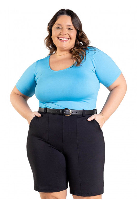 B.ON Plus Size Women's Bermuda Shorts - Black